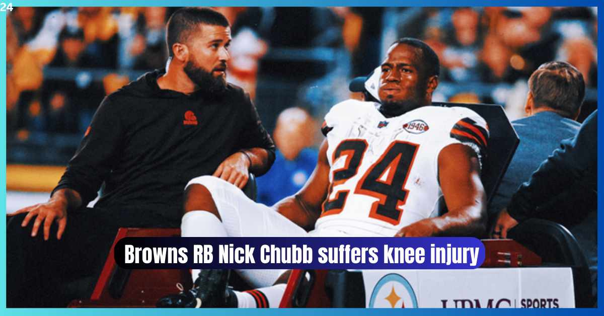 Browns RB Nick Chubb suffers knee injury,Nick Chubb, chubb injury, nick chubb injury video, Jerome Ford, nick chubb knee injury, Minkah Fitzpatrick, nick chubb injury update,