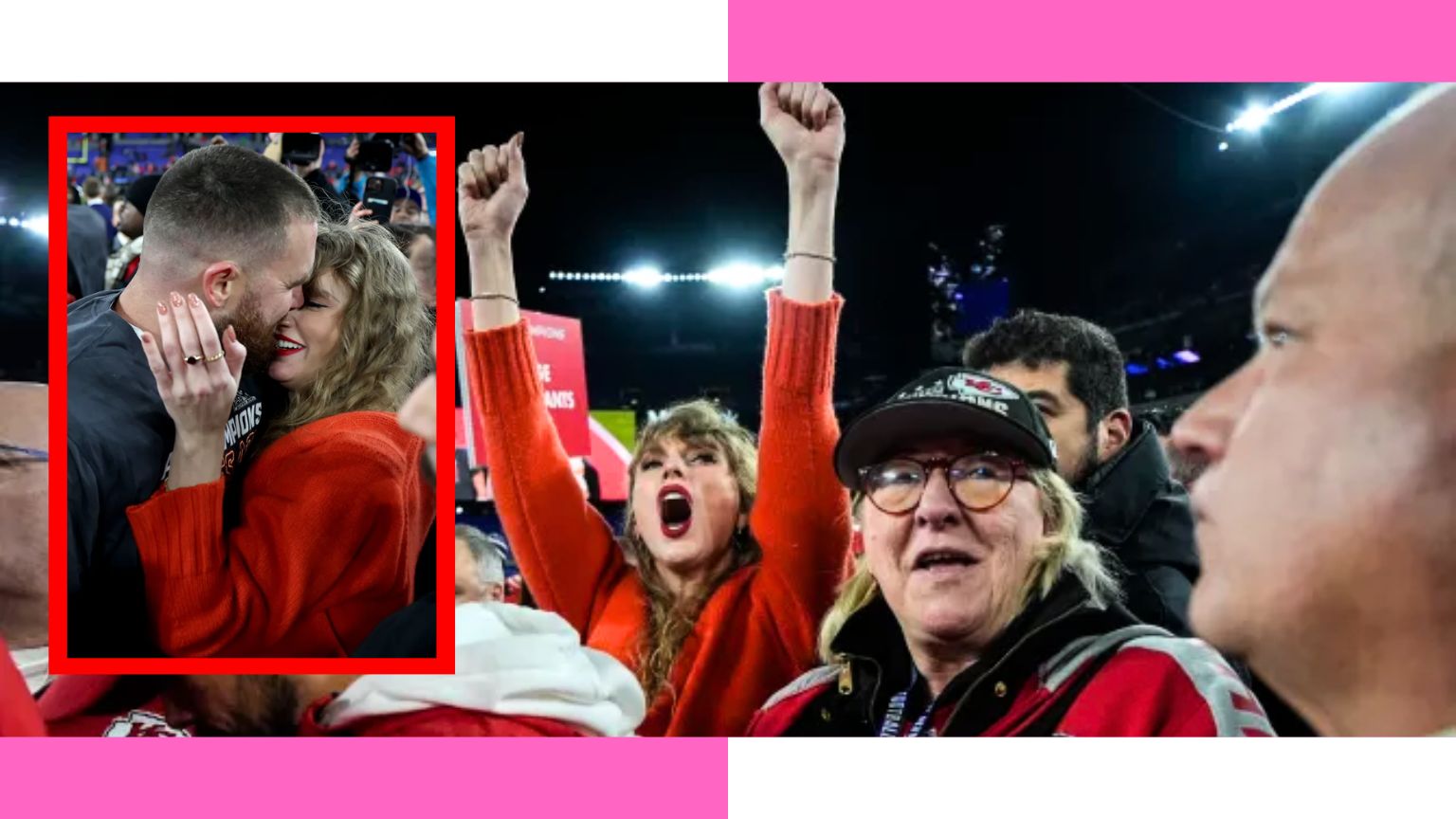 Taylor Swift and Travis Kelce Celebrate with a Kiss as Chiefs Secure Super Bowl Berth, and Swift Spends $45k on Gifts